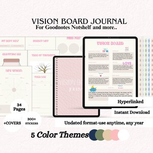 Law of Attraction Planner Digital Vision Board Journal Affirmation Mindfulness Gratitude Manifest Spiritual Dream Life planner for Ipad