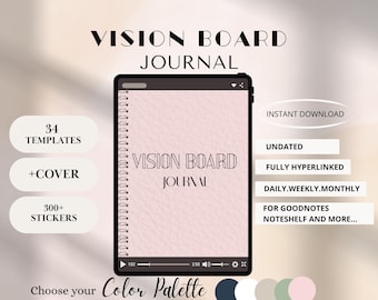 Digital Vision Board Journal Dream Manifestation Planner Goal Setting Workbook Law of Attraction Planner Dream Life Tracker for Ipad