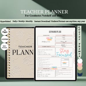 Digital Teacher Planner for ipad | Class Schedule, Lesson Plan,  Grade Tracker, Attendance log, Academic, Curriculum Journal | GoodNotes PDF