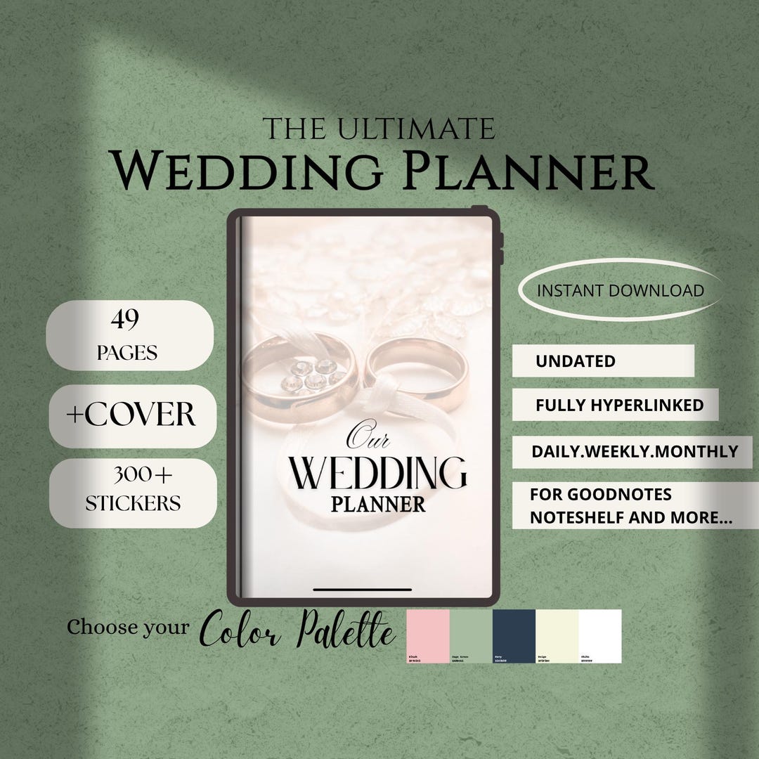 Digital Wedding Planner for iPad Bride to Be Journal Wedding ...
