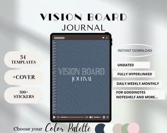 Digital Vision Board Journal: Manifesting Planner for GoodNotes (PDF Download)