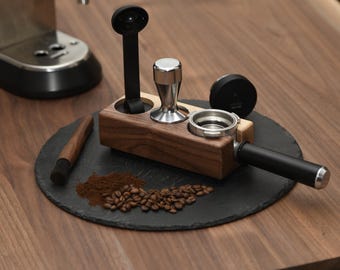 Tamperstation Porte-tamis Espresso - Noire - Compatible ECM Rocket Lelit E61