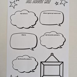 Activiteitenblad Alles over mij