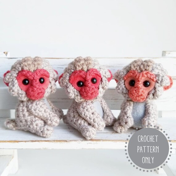 PDF / Crochet Amigurumi Pattern / Japanese Macaque / Snow Monkey