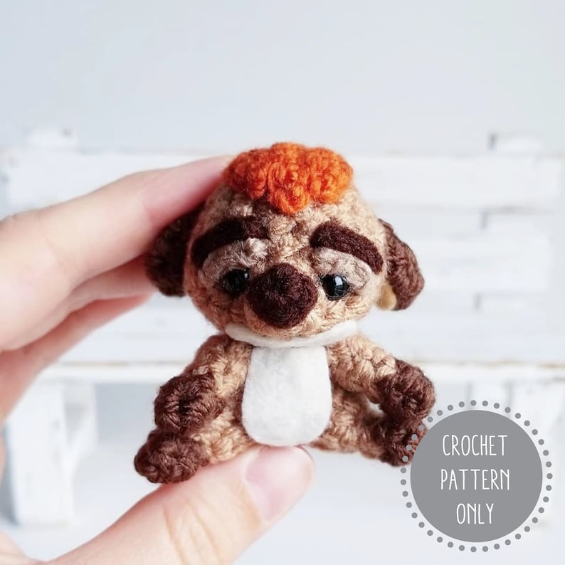 PDF Crochet Amigurumi Pattern Timon Lion King Disney
