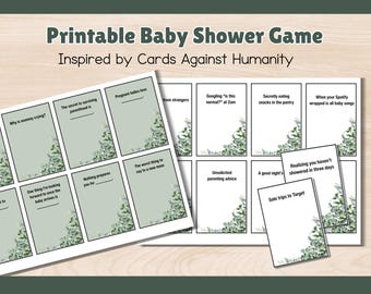 Baby Shower Game - Sage Greenery Theme