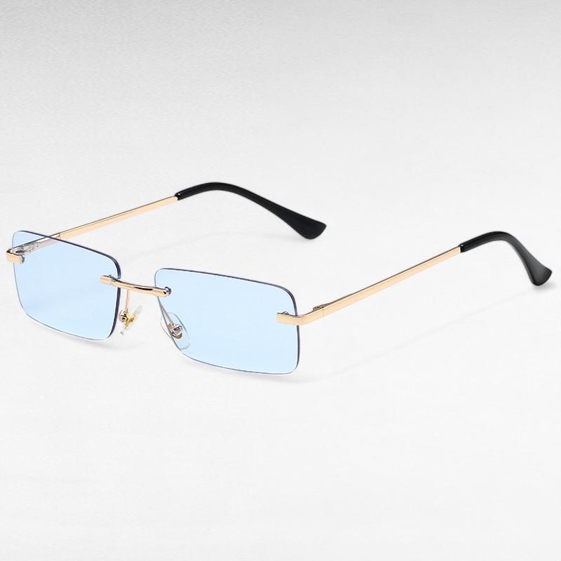 Trendy Colorful Rimless Sunglasses | Y2K Aesthetic Tinted  display picture 2