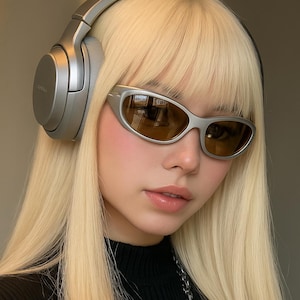 Y2K Futuristic Wraparound Sunglasses | Retro 90s 2000s Shield Shades | Festival Rave Cycling Eyewear | Unisex Sport Glasses