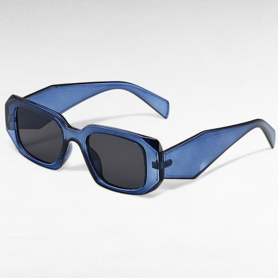 BLUE SQAURE THICK FRAME  y2k sunglasses *NEW* Amazon.com: W&Y YING Cute Square thick frame Inflated  main image 4