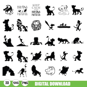 Lion King SVG Bundle, Simba Svg Files for Cricut, Lion King Png, Hakuna Matata Svg for Shirts, Layered Svg Files Instant Download