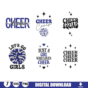 Cheer Bundle 3 Svg, Png Dxf Eps, Cheerleader Bundle, Cheerleading, Cricut Cut Files, Silhouette, Cheer Team Bundle, Cheer Team Shirt Bundle