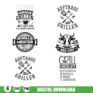 German Kitchen SVG Bundle: Küche, Zuhause, Guten Appetit (PNG, PDF Files Included)