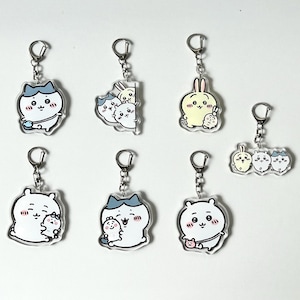 Chiikawa Acrylic Keychain, Chiikawa Double Side Keychain, Hachiware, Usagi , Momonga, Chiikawa Gift, Anime Keychain, Anime Gift