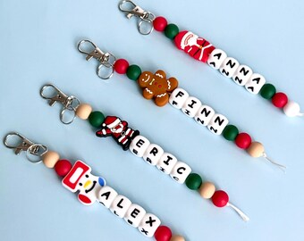 Personalized Christmas Keychain, Custom Name Keychains, Hand Bag Keychains, Christmas Gift, Back to School Gifts, Gift For Kids, Custom Gift