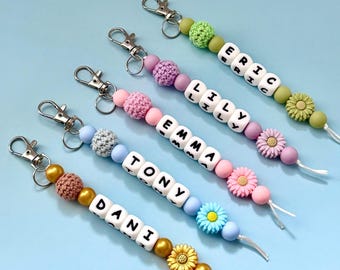 Llaveros personalizados, llaveros con nombre personalizado, llaveros para bolsos, regalos de regreso a clases, regalos para niños, regalos personalizados para niños, regalos de cumpleaños