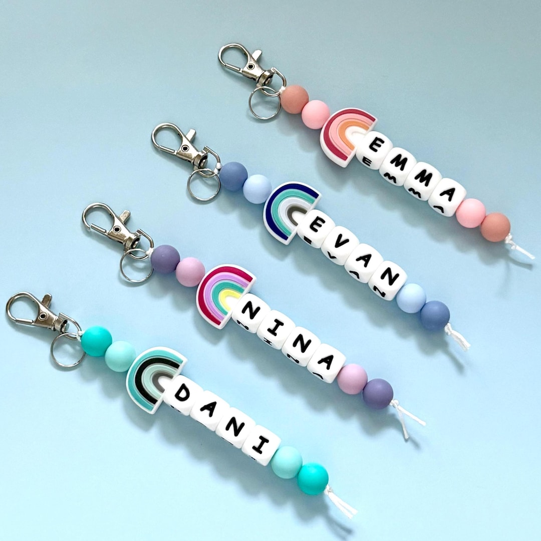 Simple Name Keychains Personalized Keychain, Custom Name Keychains, Hand Bag Keychains, Back ...