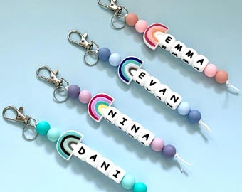 Llavero personalizado, llaveros con nombre personalizado, llaveros para bolso, regalos para la vuelta al cole, regalos personalizados para niños, regalo de cumpleaños, regalo para niños