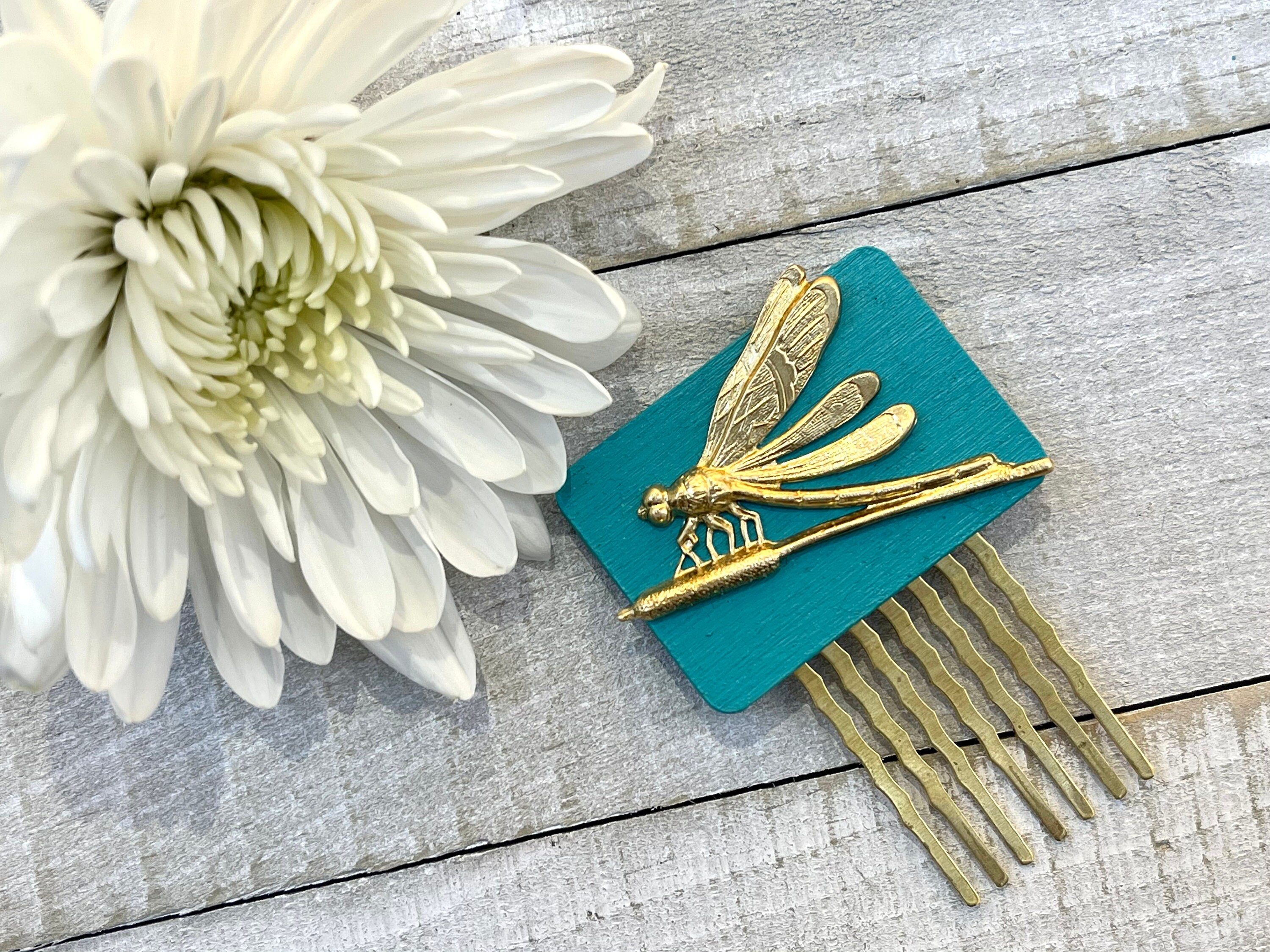 Painted Brass Comb - Etsy