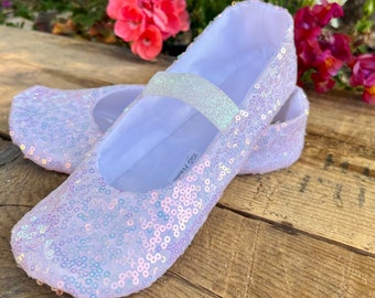 Unicorn Costume Shoes - White, Pale Pink Iridescent Halloween Shoes - Flower Girl Shoes - Baby and Toddler Girl - Princess Costume Shoes