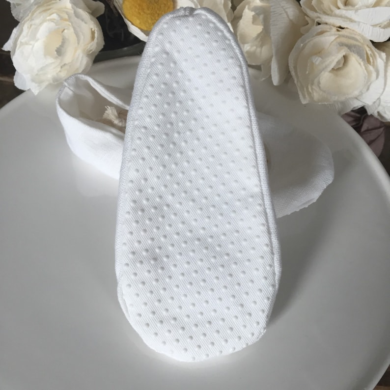 Baptism Baby and Toddler Girl Christening White or Ivory Linen Flower Girl Shoes