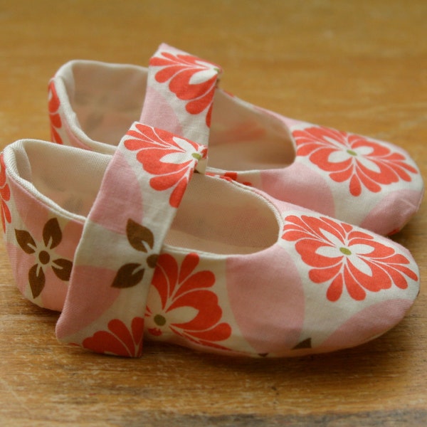 Baby Girl Shoes - Coral, Pink and Cream