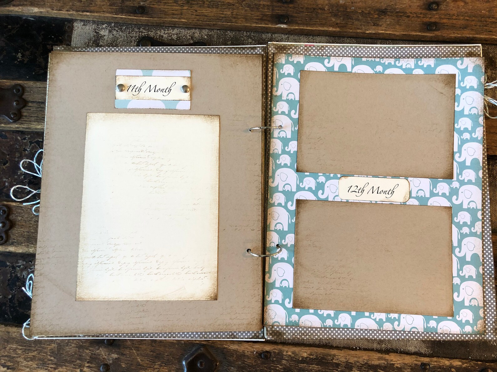 Rustic Baby Boy Book Blue and Green Baby Book Modern Etsy