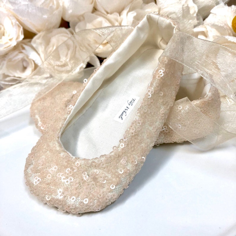 sequin ballerina slippers