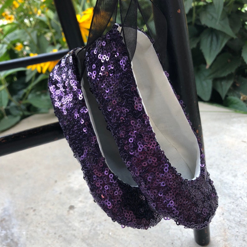 sequin ballerina slippers