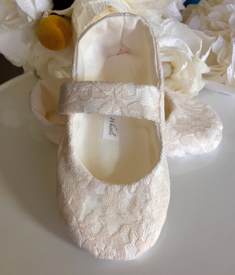Lace Flower Girl Shoes, Baby Girl Shoes, Toddler Girl Shoes, Ivory Lace Mary Janes, White Lace, Blush Lace, Shabby Baby Blush
