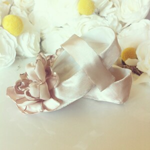 champagne flower girl shoes