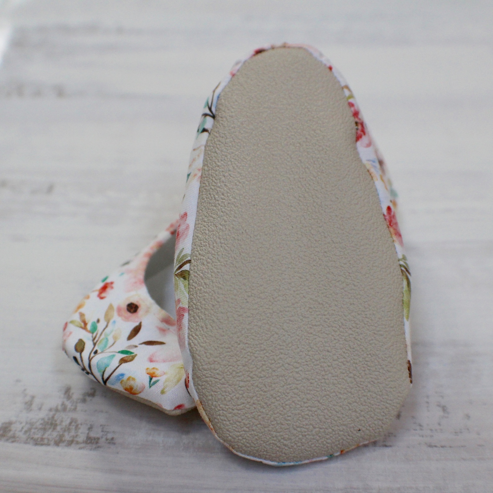 watercolor floral baby girl shoes - ballet flats - toddler girl shoes - princess shoes