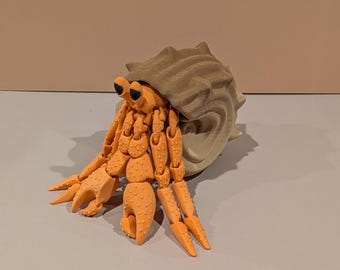 Cangrejo ermitaño impreso en 3D con caparazón extraíble magnético