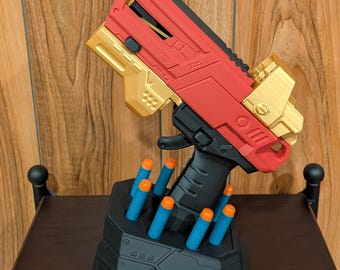 3D Printed Cosplay Foam Dart Blaster with Display Stand