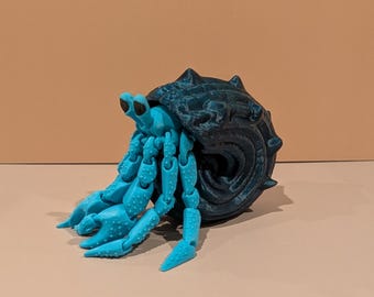Cangrejo ermitaño impreso en 3D: caparazón magnético extraíble, decoración de escritorio