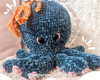 Lenny the Octopus – Crochet Pattern – Amigurumi – Plush Toy (PDF Download)