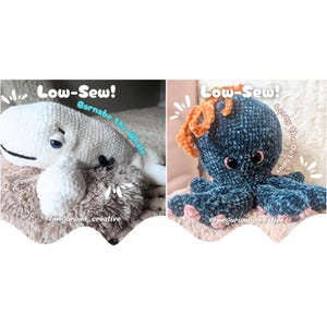 Ocean Low-Sew Duo Pack - Ocean Amigurumi Bundle - Low-Sew Crochet Patterns PDF - Crochet Pattern – Amigurumi – Plush Toy