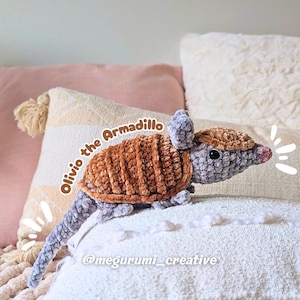Olivio Armadillo – Virkmönster – Amigurumi – Plyschleksak (PDF-nedladdning)