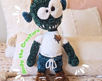 Andy the Creature / Monster – Crochet Pattern – Spooky Amigurumi – Plush Toy (PDF Download)