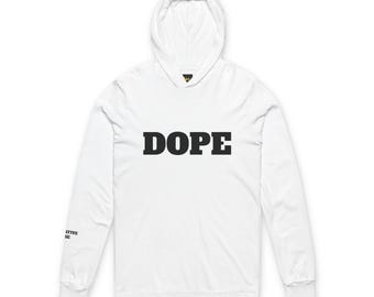 DOPE text graphic Hoodie | Long Sleeve Hooded Tee, Streetwear