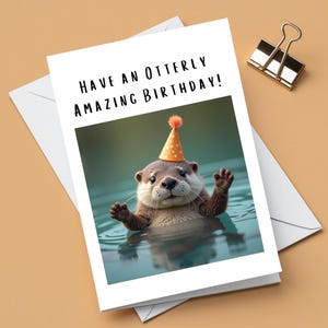 Carte d'anniversaire amusante, carte de voeux avec jeu de mots, carte faite main hilarante, blagues pour adultes avec humour animal spirituel « Passez un anniversaire vraiment incroyable »