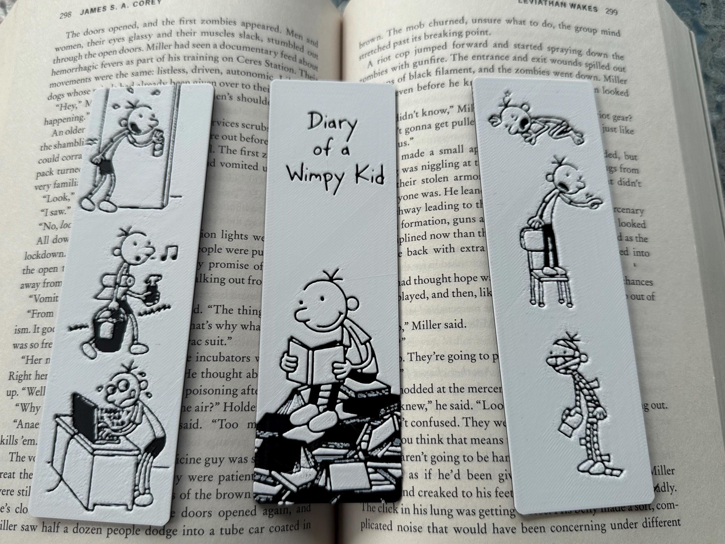Diary of a Wimpy Kid 3D Printed Bookmarks – Greg Heffley &amp; Friends - Etsy