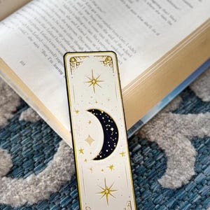 3D gedruckter himmlischer Mond und Sterne Lesezeichen: Lunar Reader Geschenk - kostenloser Versand im Inland