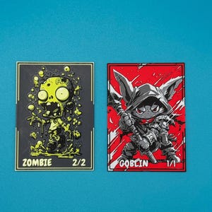 MTG Token Cards – 3D Printed Zombie & Goblin Tokens – Standard Card Size (63x88mm) – Durable Tabletop Gaming Tokens – Multiple Designs