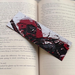 Marcapáginas de Deadpool – Regalo de cómic impreso en 3D hecho a mano