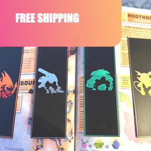 Pokemon Evolution Inspired 3D Printed Bookmarks – Charmander → Charizard, Squirtle → Blastoise (glow), Bulbasaur → Venusaur , and Pikachu