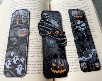 Spooky Halloween Bookmark Set – 3D Printed PLA, Horror Gift