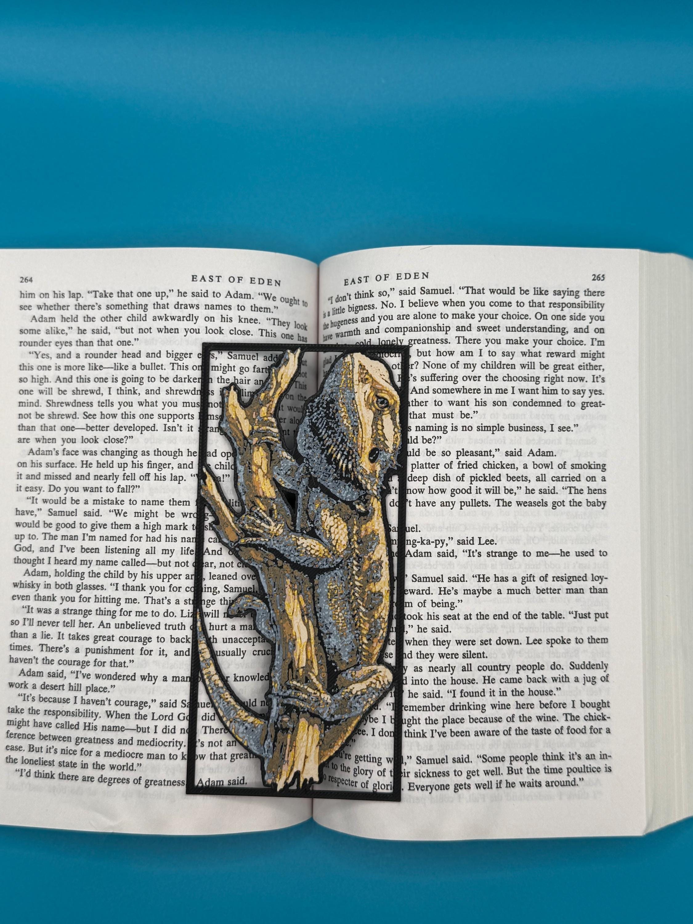 3D Printed Reptile Bookmarks | Iguana, Bearded Dragon & Reticulated ...