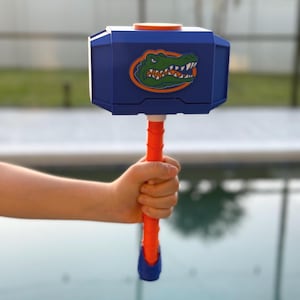 Custom Mjolnir Hammer - Sports Team Gifts - Personalized Thor Hammer with Display Stand