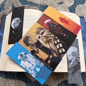 Star Wars 3D Printed Bookmarks – Death Star, Millennium Falcon, Darth Vader, R2-D2, Han, Mandalorian, and Chewbacca - Free Shipping
