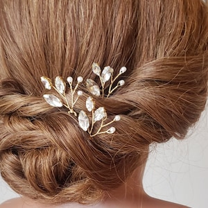 Bridal Hair Piece, Bridal Hair Pins Wedding Hair Comb, Gold Hair Piece, Gold Hair Vine, Wedding Headpiece,  Vine Hair Piece, Hair Pins